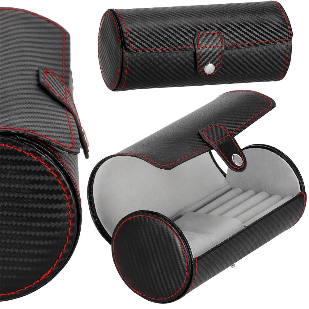 (DL) Cutie depozitare si organizare ceasuri si alte accesorii, MDF, piele ecologica, 20x9cm, negru Household NewTrend