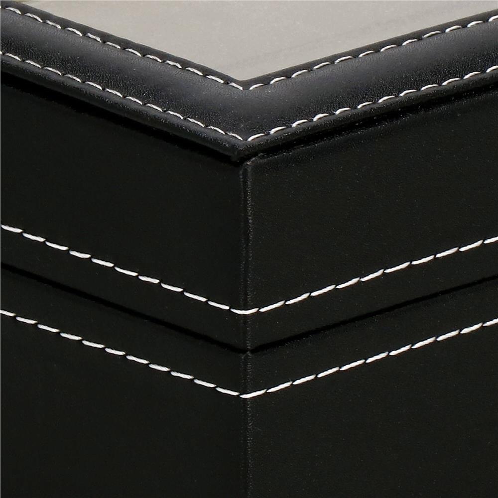 Cutie depozitare si organizare ceasuri, MDF, piele ecologica, 30x11x8cm, negru Household NewTrend