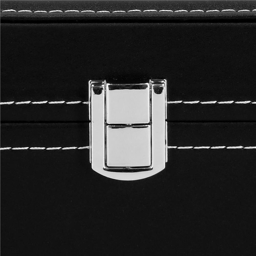 Cutie depozitare si organizare ceasuri, MDF, piele ecologica, 30x11x8cm, negru Household NewTrend