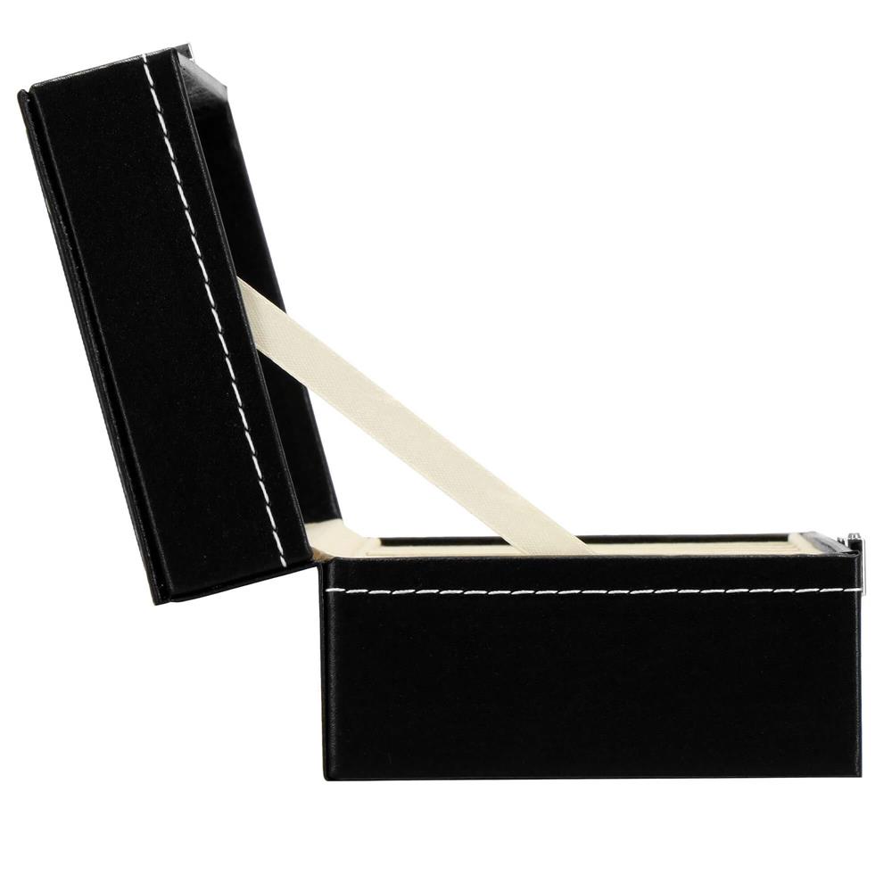 Cutie depozitare si organizare ceasuri, MDF, piele ecologica, 30x11x8cm, negru Household NewTrend