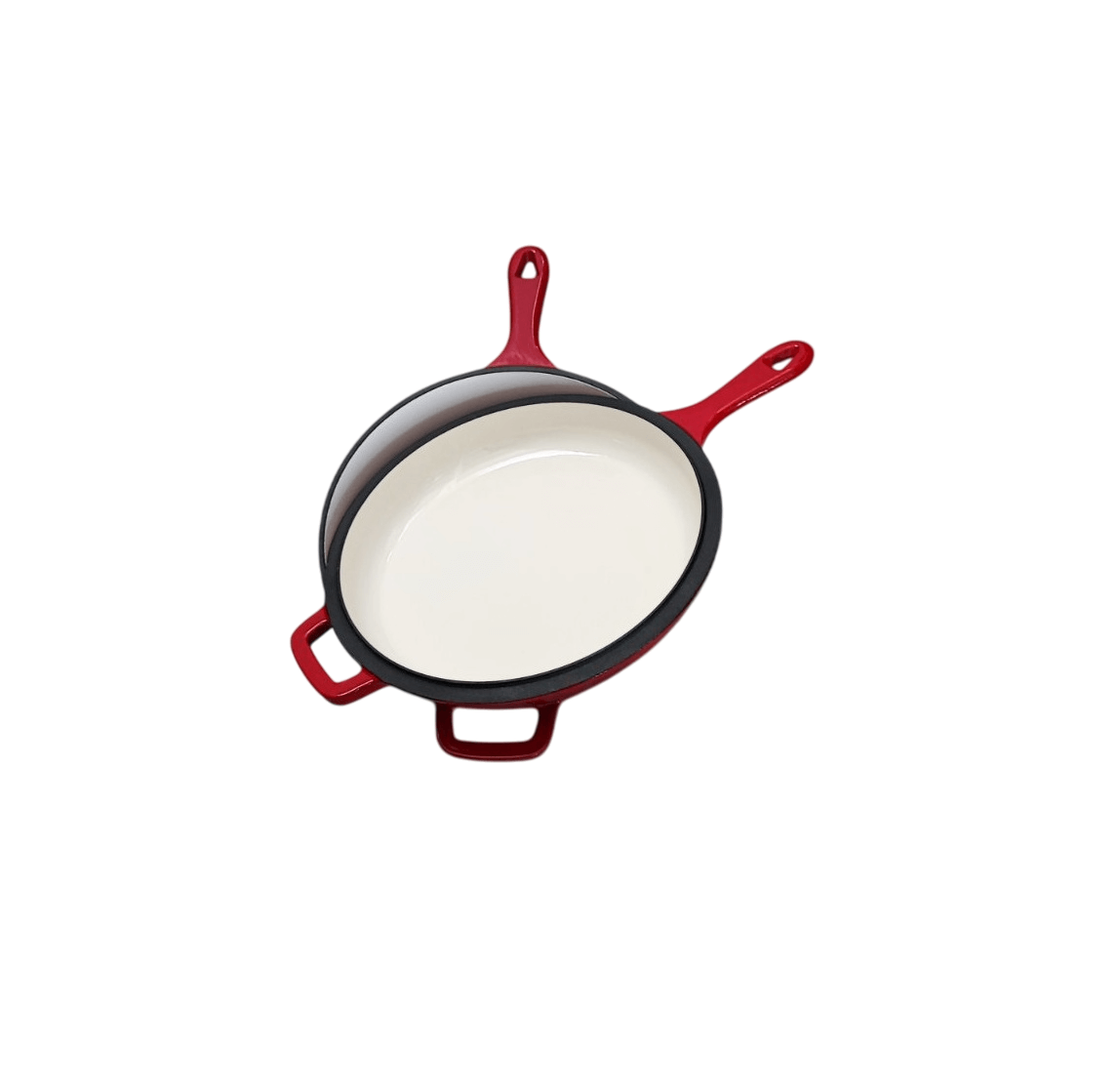 Oala dublă din fontă emailata cu mâner 2 în 1 pentru cuptor 27x10 cm Handy KitchenServ