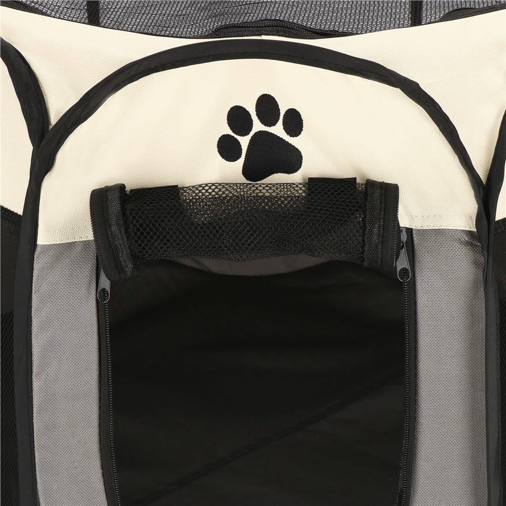Tarc pliabil pentru animale de companie, diametru 91cm, gri crem Household NewTrend
