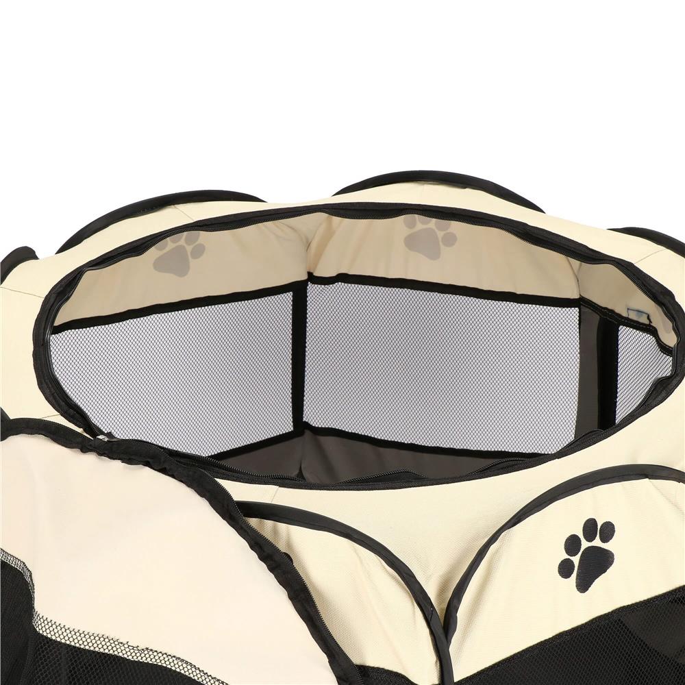 Tarc pliabil pentru animale de companie, diametru 91cm, gri crem Household NewTrend