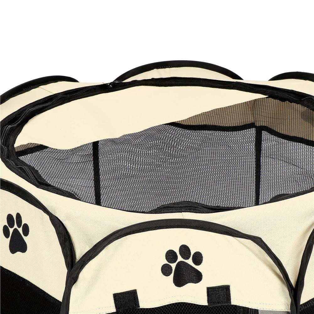 Tarc pliabil pentru animale de companie, diametru 91cm, gri crem Household NewTrend