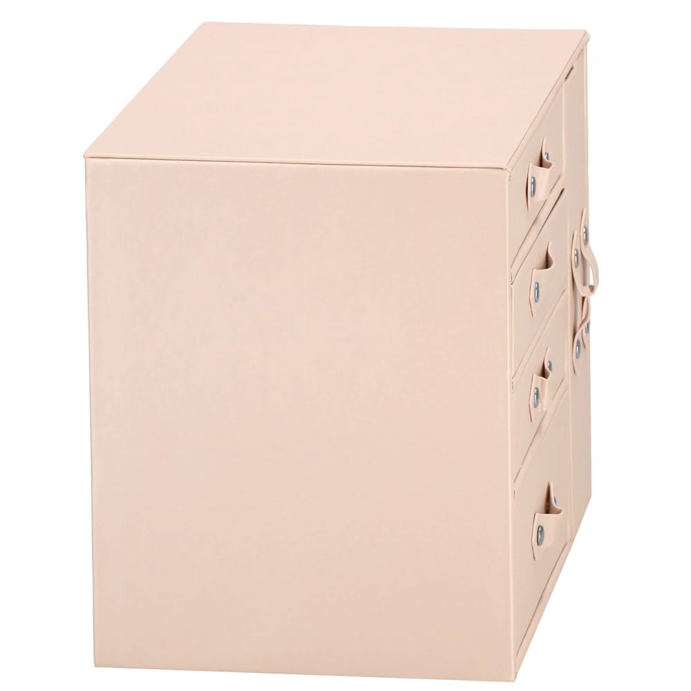 (DL) Cutie depozitare si organizare bijuterii, piele ecologica + velur, 26 x 22 x 18 cm, roz Household NewTrend