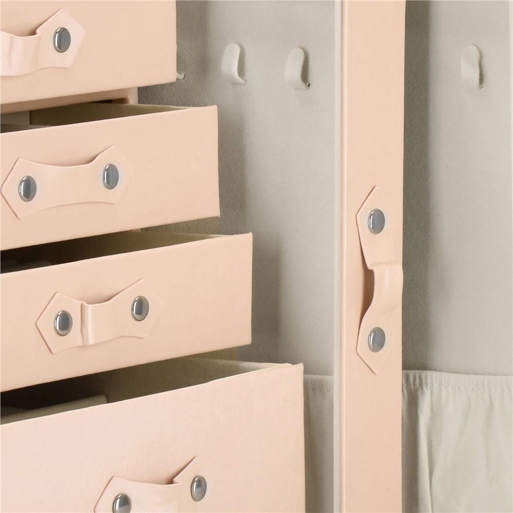 (DL) Cutie depozitare si organizare bijuterii, piele ecologica + velur, 26 x 22 x 18 cm, roz Household NewTrend
