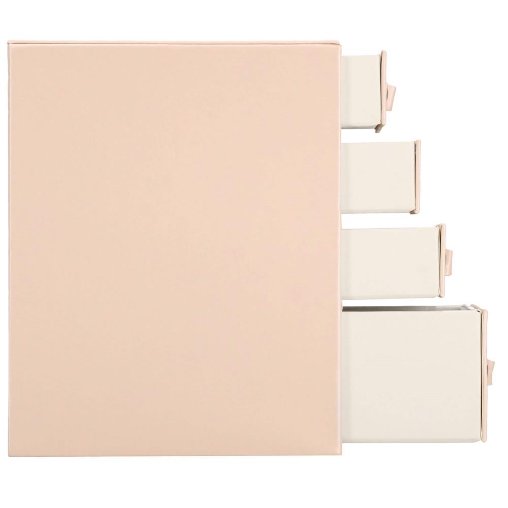 (DL) Cutie depozitare si organizare bijuterii, piele ecologica + velur, 26 x 22 x 18 cm, roz Household NewTrend