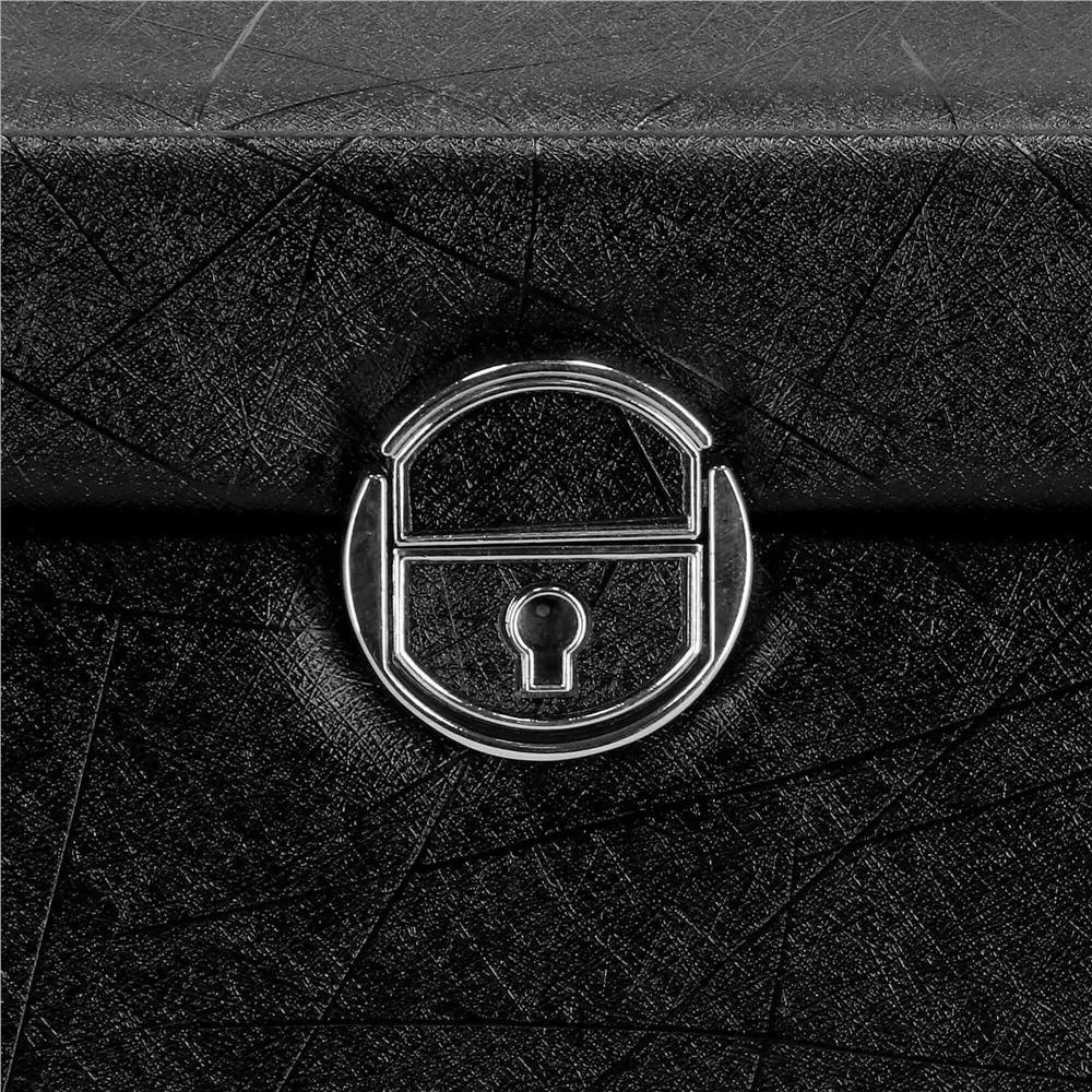 Cutie depozitare si organizare bijuterii, piele ecologica + velur, 26 x 21,5 x 19 cm, negru Household NewTrend