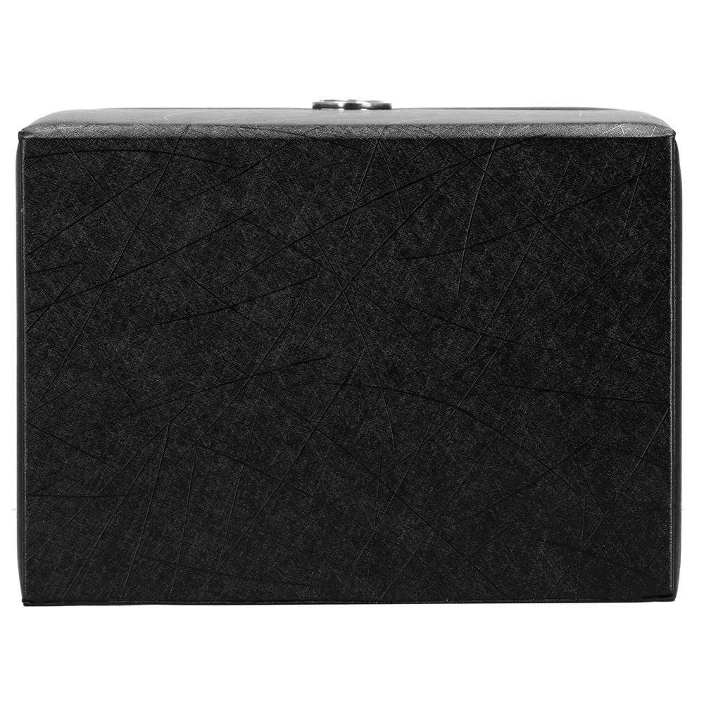 Cutie depozitare si organizare bijuterii, piele ecologica + velur, 26 x 21,5 x 19 cm, negru Household NewTrend