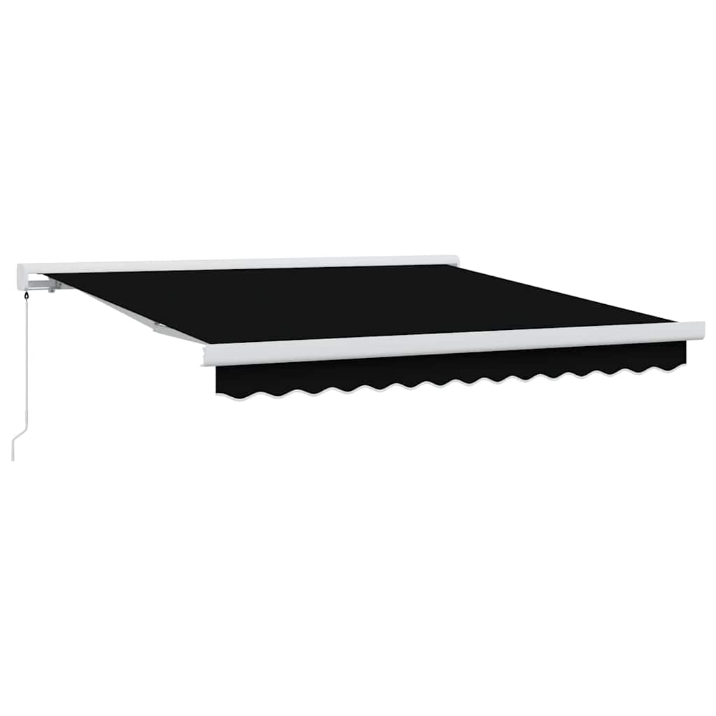 Cuvertura retractabilă manuală neagră, 350x250 cm GartenMobel Dekor