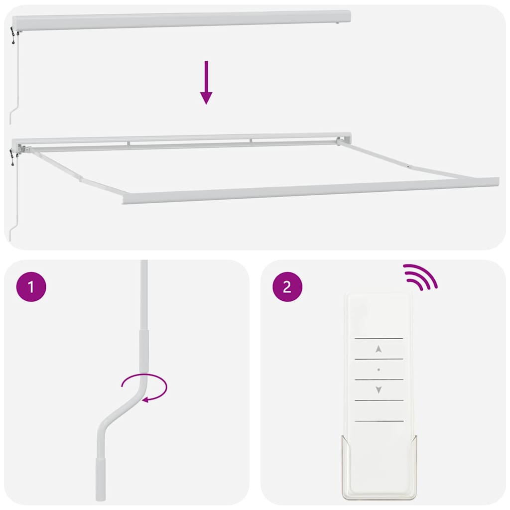 Pergola Retractabilă Albă 400x300 cm GartenMobel Dekor