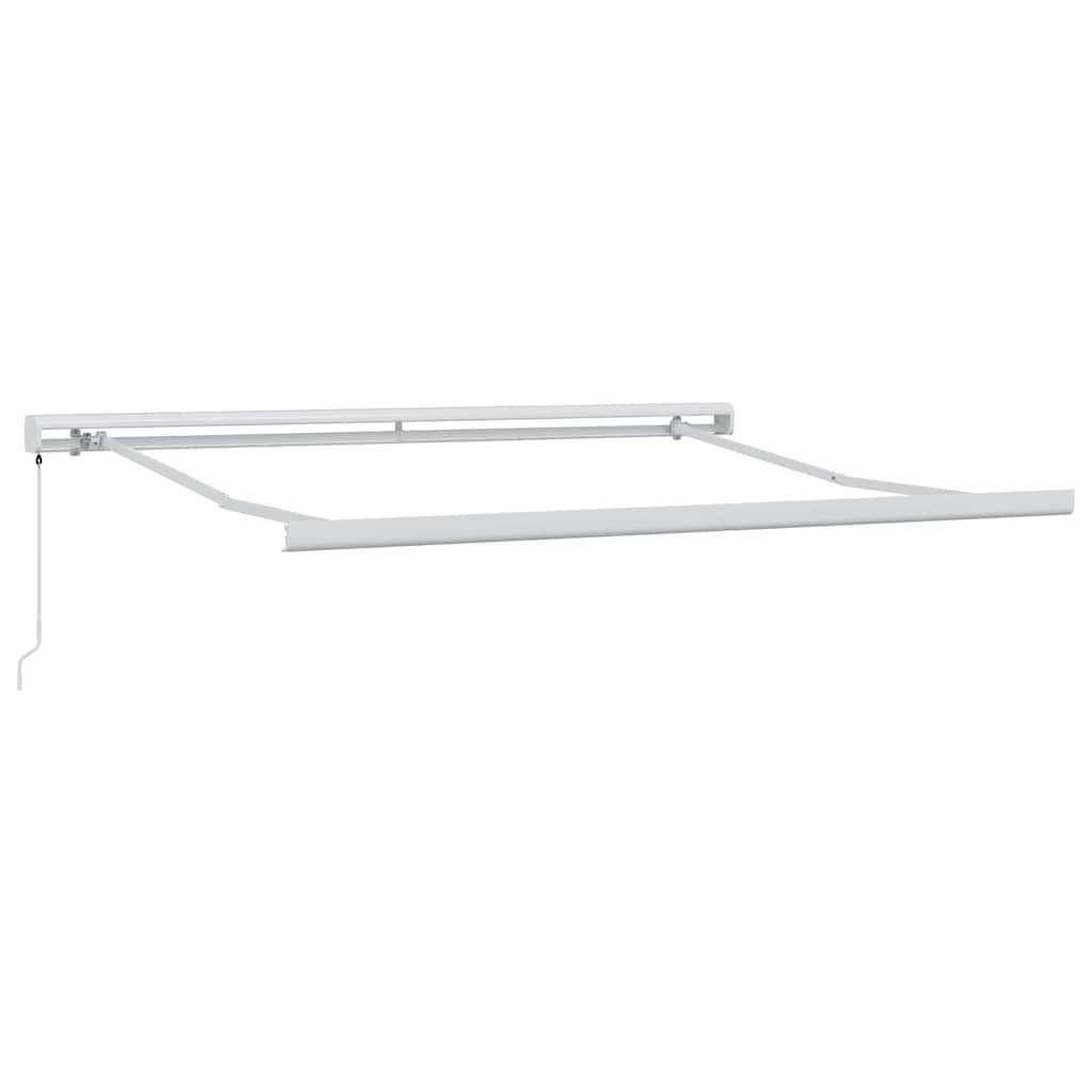 Pergolă manuală retractabilă albă 350 x 250 cm GartenMobel Dekor