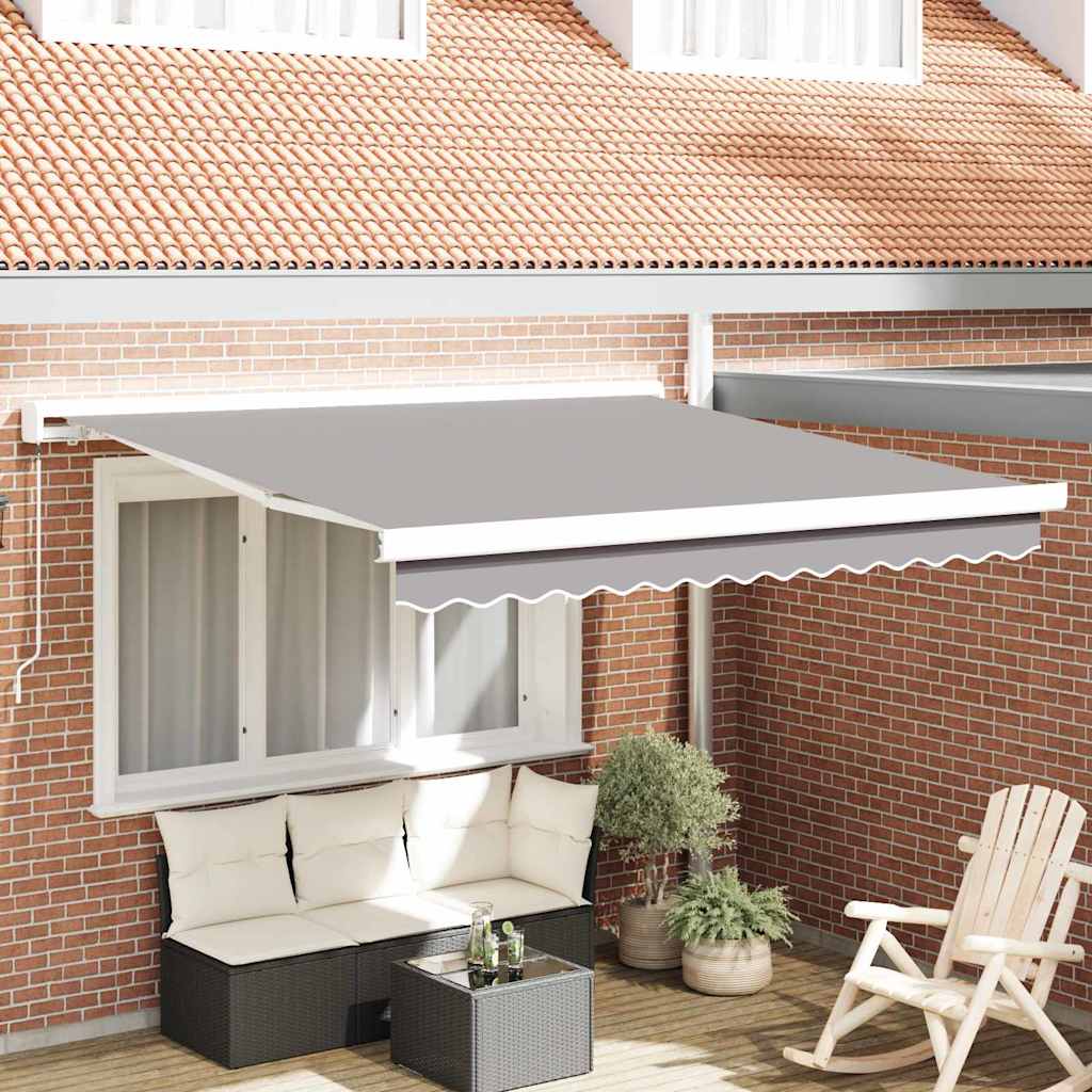 Pergolă retractabilă manuală Gri deschis 350x250 cm GartenMobel Dekor