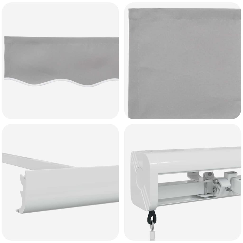Pergolă retractabilă manuală Gri deschis 350x250 cm GartenMobel Dekor