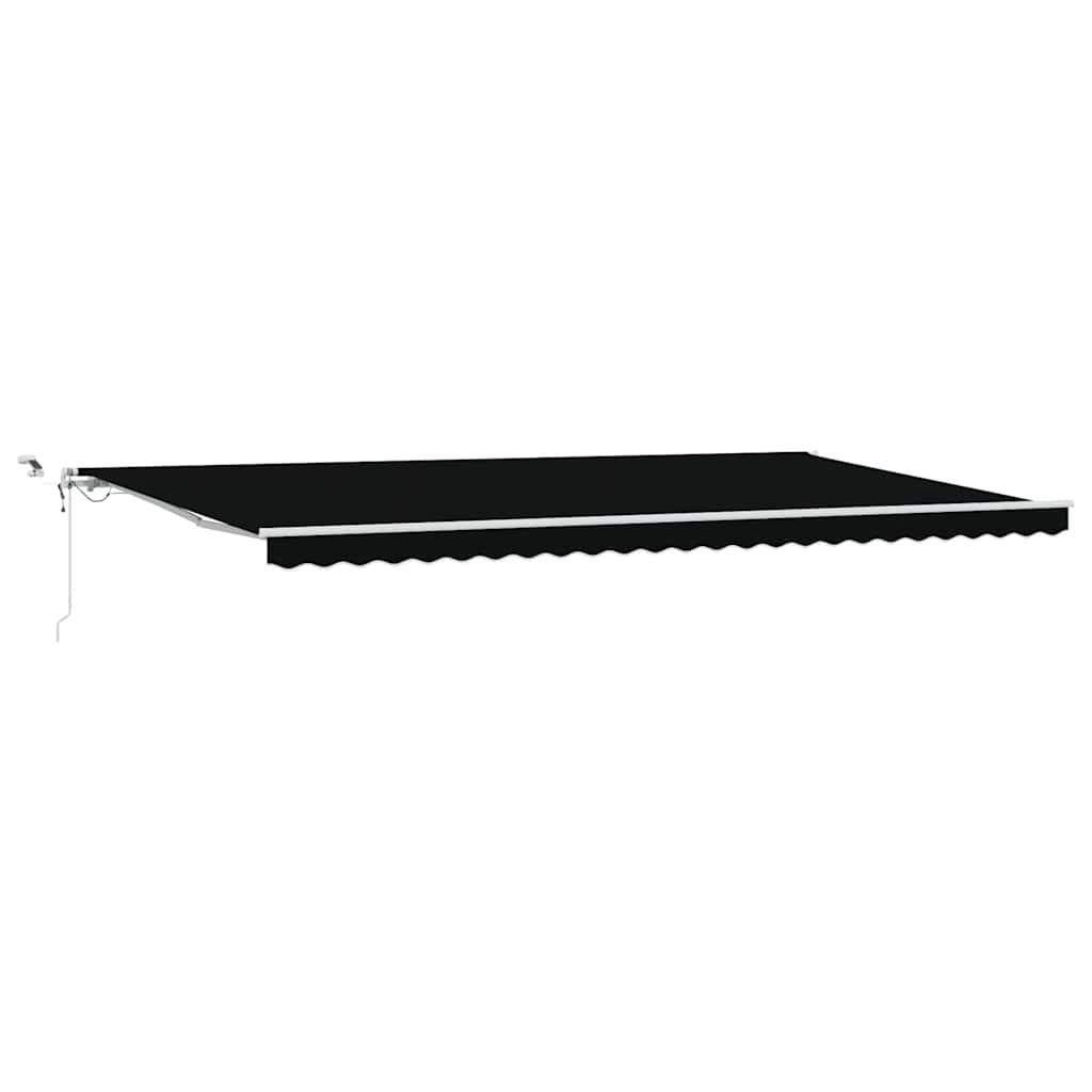 Jgheab retractabil automat cu LED negru 600x300 cm de la GartenMobel Dekor