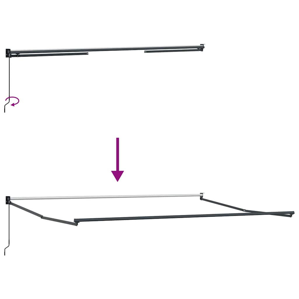 Obraz retractabil manual Negru 500 x 300 cm GartenMobel Dekor