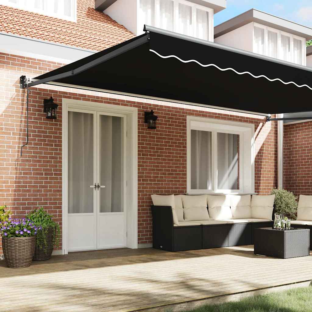 Pergolă retractabilă automatizată , neagră, 500 x 300 cm GartenMobel Dekor
