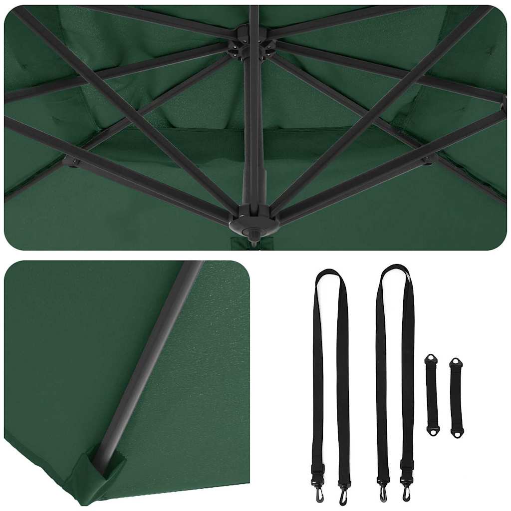 Parasol Roma Verde 286x285x265 cm din aluminiu GartenMobel Dekor