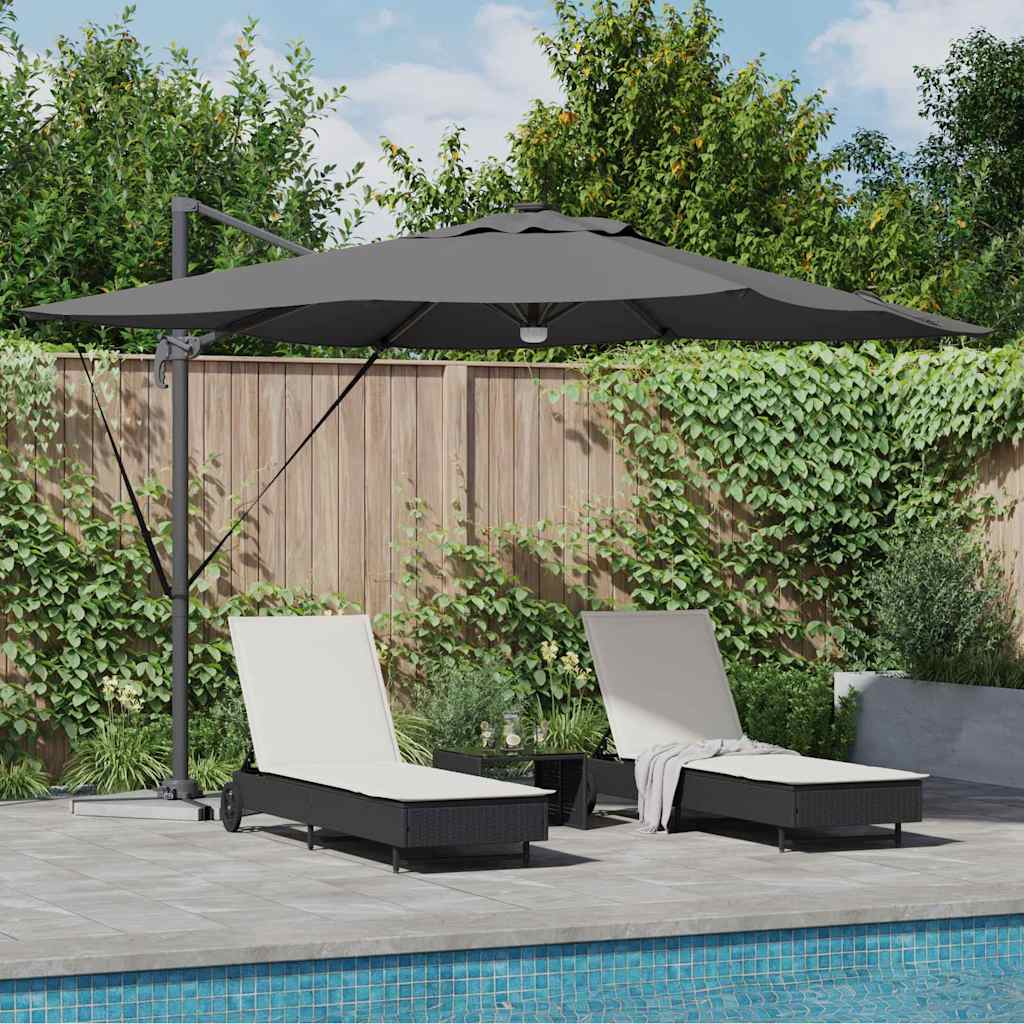 Parasol Roma cu braț articulat Antracit mare GartenMobel Dekor