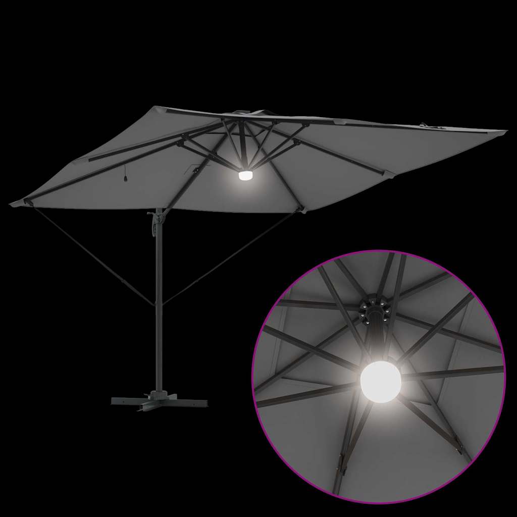 Parasol Roma cu braț articulat Antracit mare GartenMobel Dekor