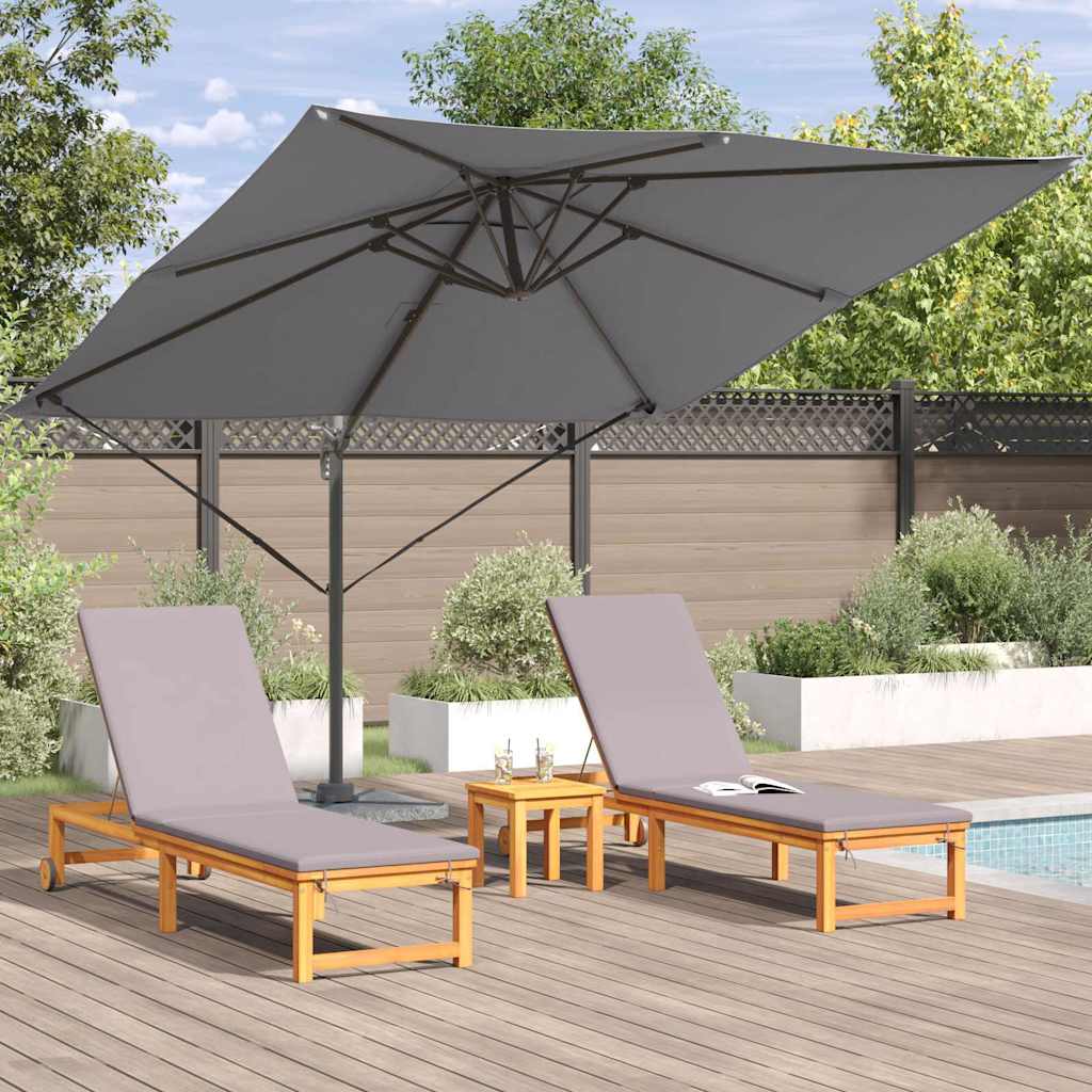 Parasol cantilever Roma Antracit 286x285x265 cm, din aluminiu GartenMobel Dekor