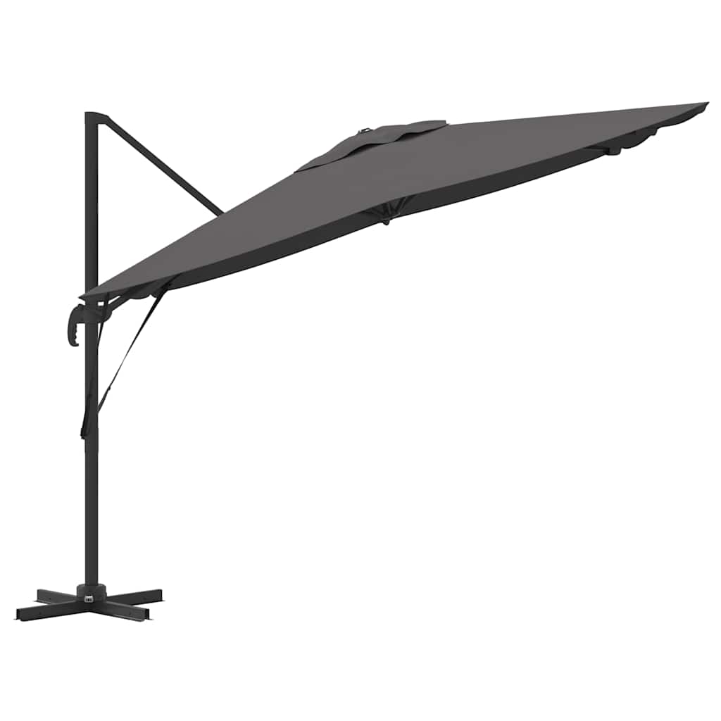 Parasol cantilever Roma Antracit 286x285x265 cm, din aluminiu GartenMobel Dekor