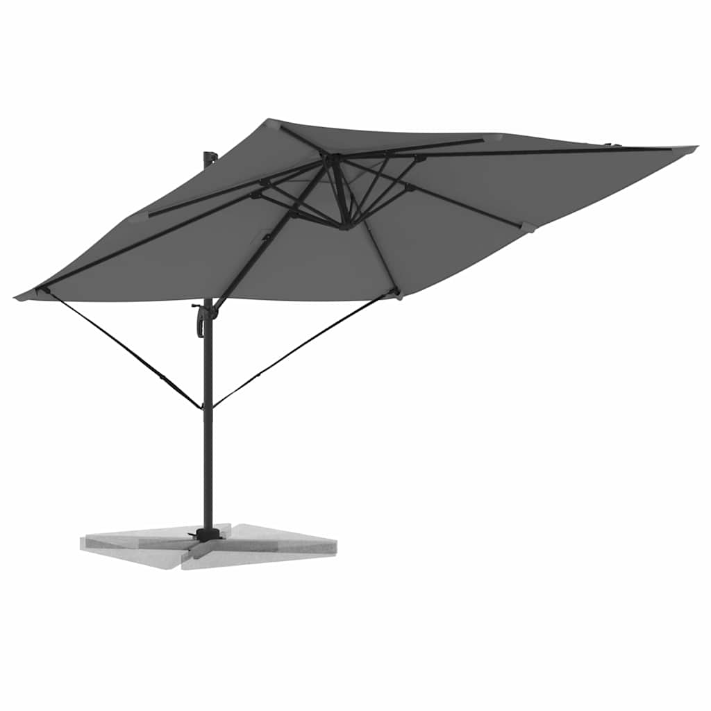 Parasol cantilever Roma Antracit 286x285x265 cm, din aluminiu GartenMobel Dekor