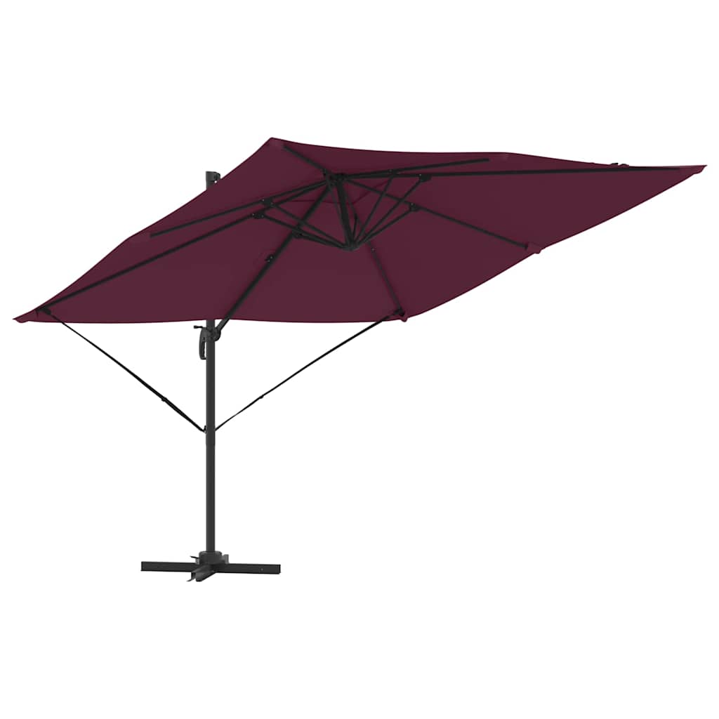 Parasol cantilever Roma Roșu Bordeaux 286x285x265 cm din aluminiu GartenMobel Dekor