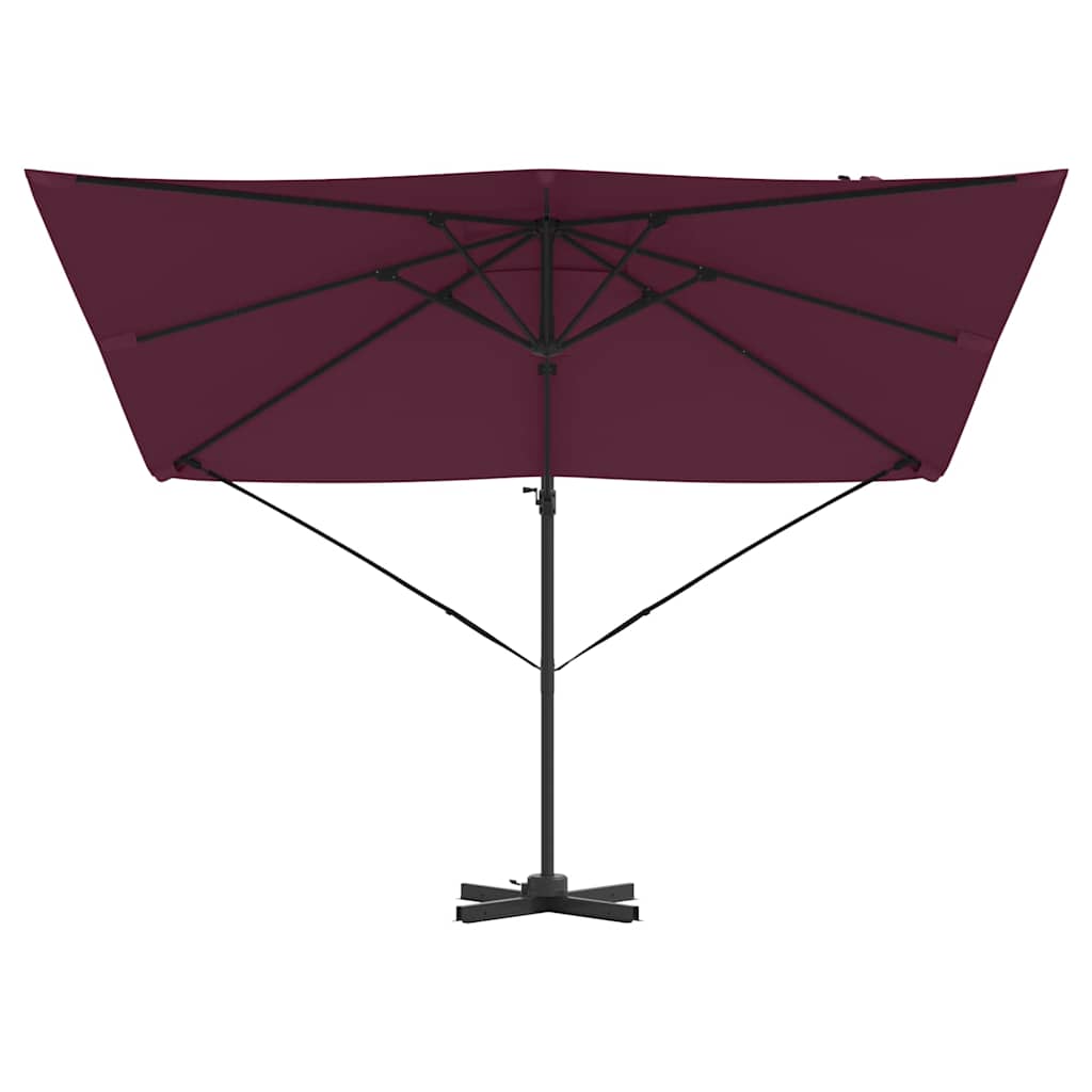 Parasol cantilever Roma Roșu Bordeaux 286x285x265 cm din aluminiu GartenMobel Dekor