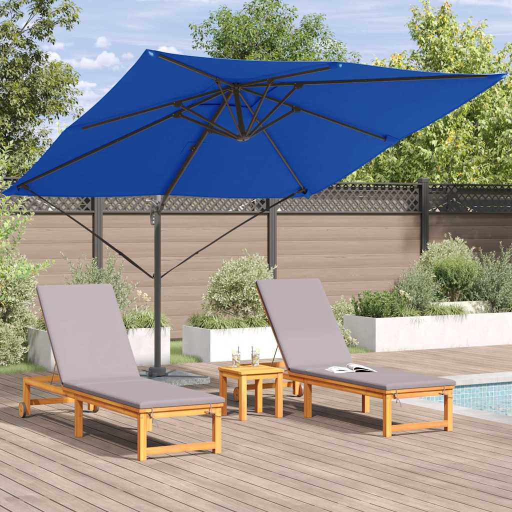 Parasolar cantilever Roma Albastru Azure 286x285x265 cm din aluminiu GartenMobel Dekor