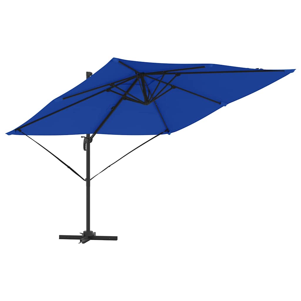 Parasolar cantilever Roma Albastru Azure 286x285x265 cm din aluminiu GartenMobel Dekor