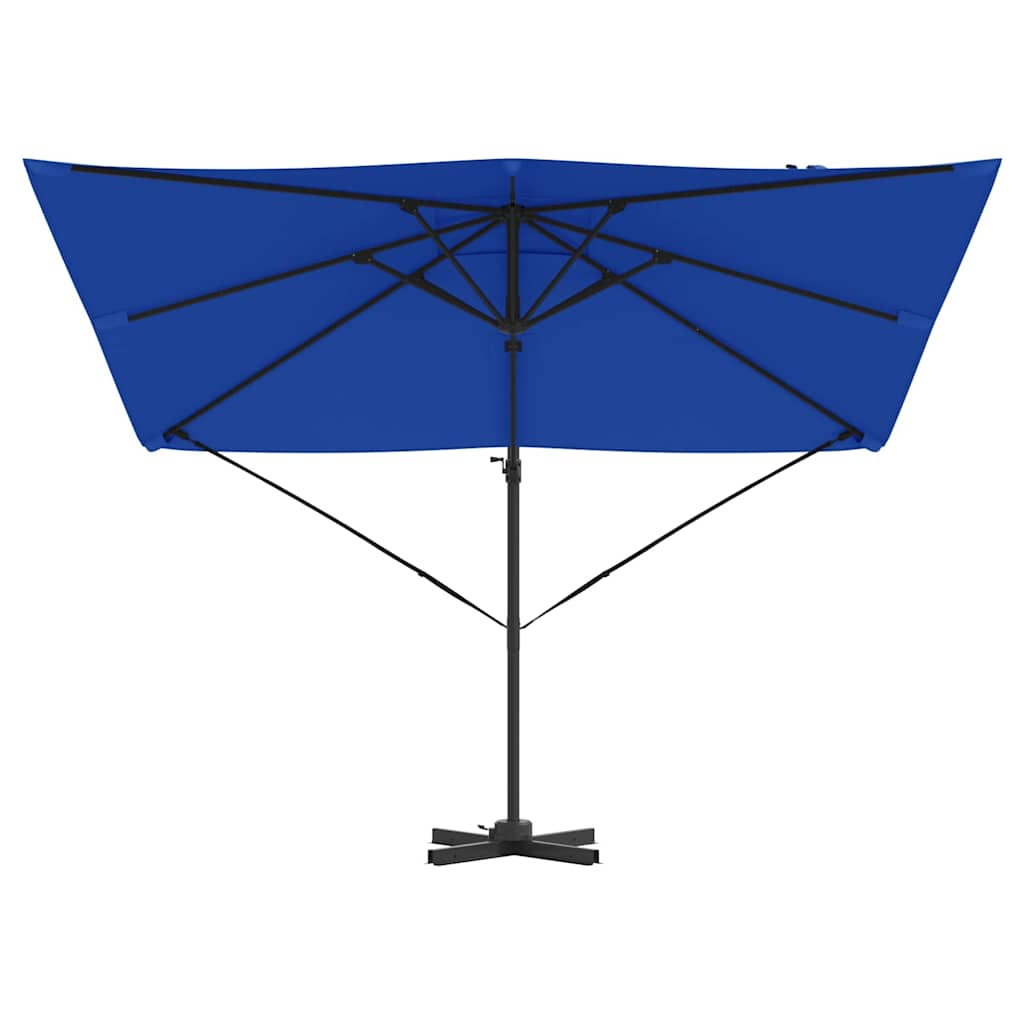 Parasolar cantilever Roma Albastru Azure 286x285x265 cm din aluminiu GartenMobel Dekor