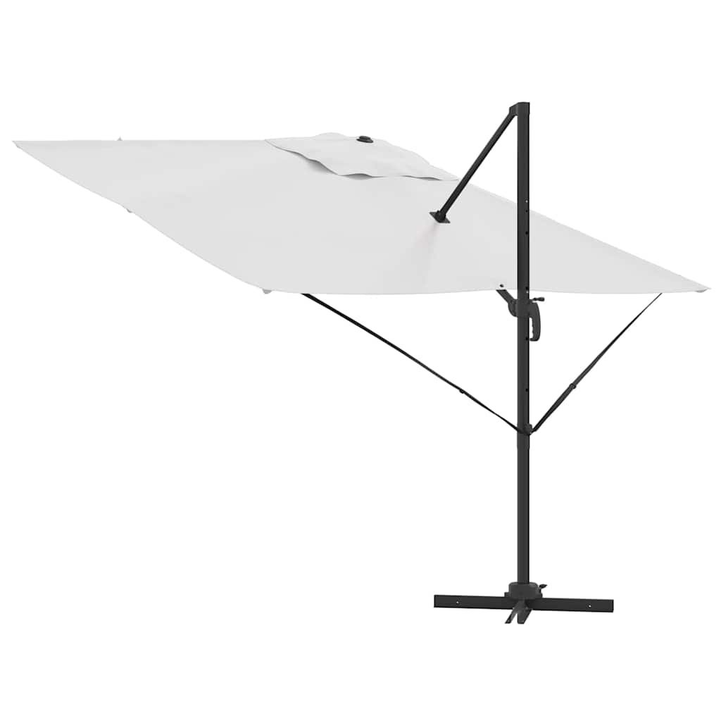 Umbrela Cantilever Roma Bej 286x285x265 cm din aluminiu GartenMobel Dekor