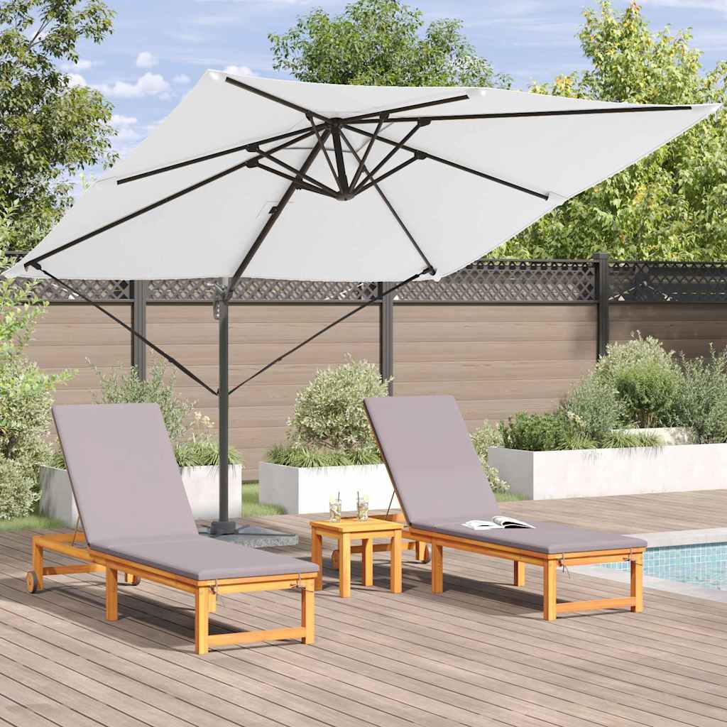 Umbrela Cantilever Roma Bej 286x285x265 cm din aluminiu GartenMobel Dekor
