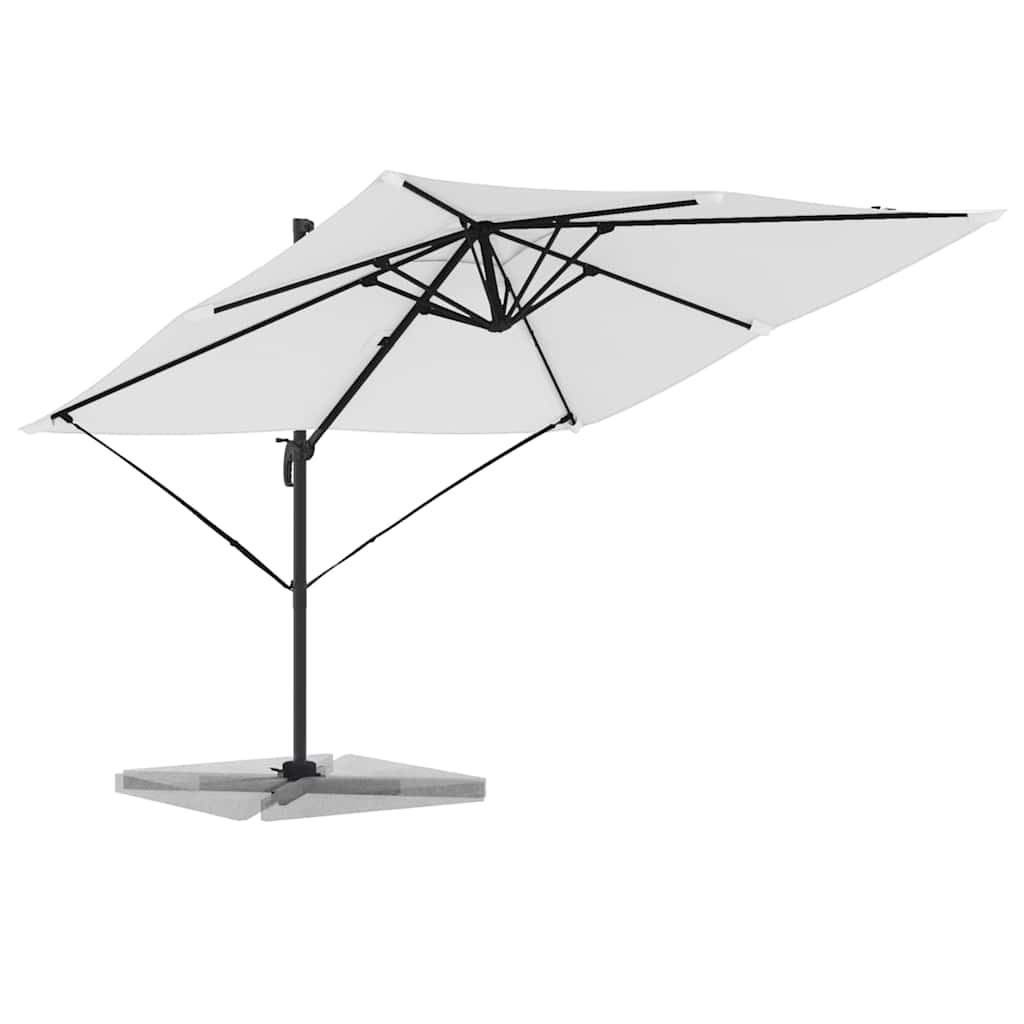 Umbrela Cantilever Roma Bej 286x285x265 cm din aluminiu GartenMobel Dekor