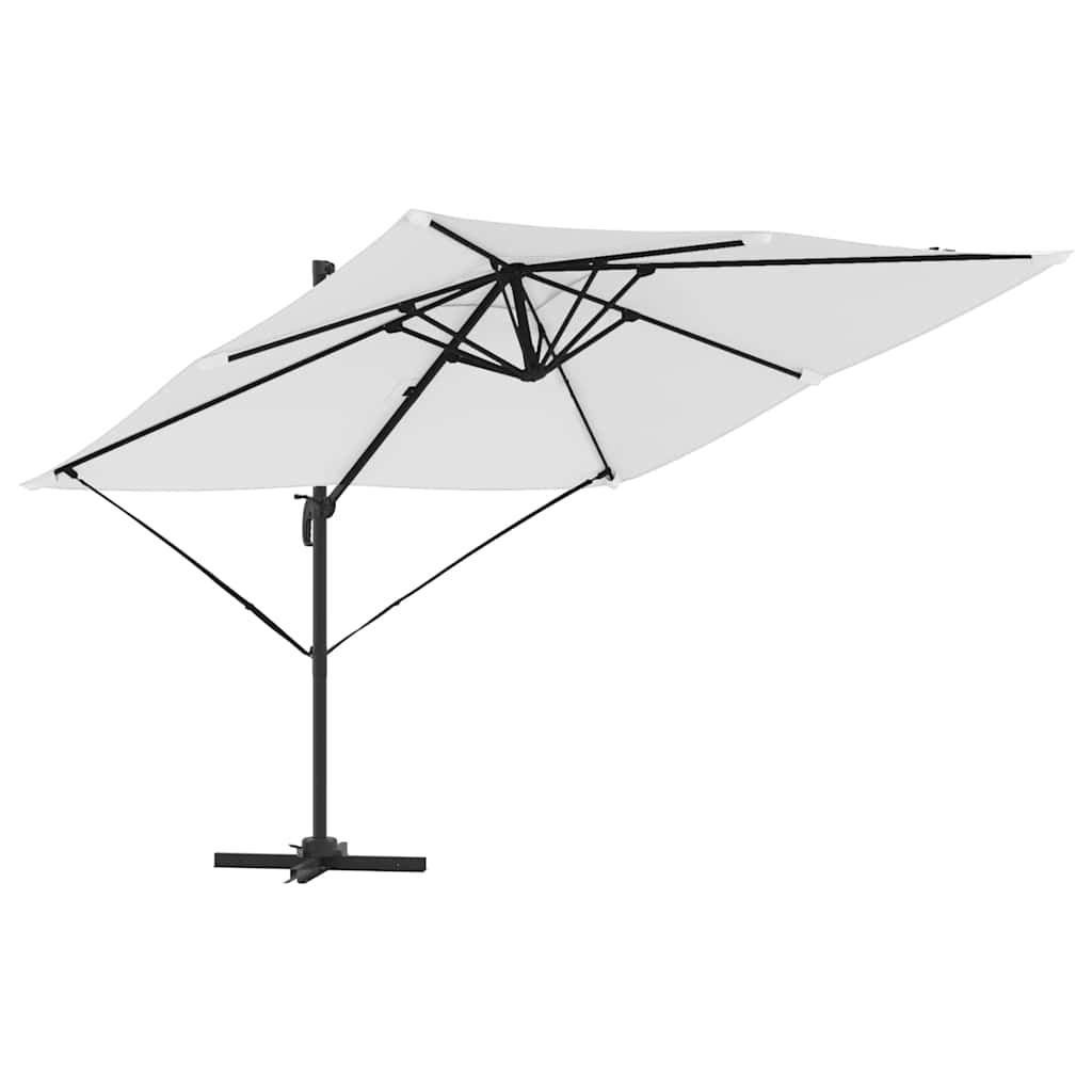 Umbrela Cantilever Roma Bej 286x285x265 cm din aluminiu GartenMobel Dekor