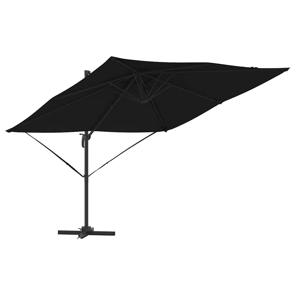 Umbrela parasolar Roma neagră 286x285x265 cm, din aluminiu. GartenMobel Dekor