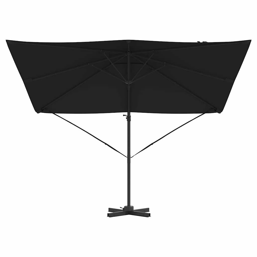 Umbrela parasolar Roma neagră 286x285x265 cm, din aluminiu. GartenMobel Dekor
