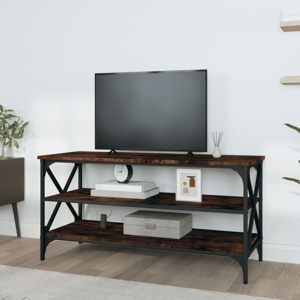 Comodă TV, stejar fumuriu, 100x40x50 cm, lemn prelucrat GartenMobel Dekor