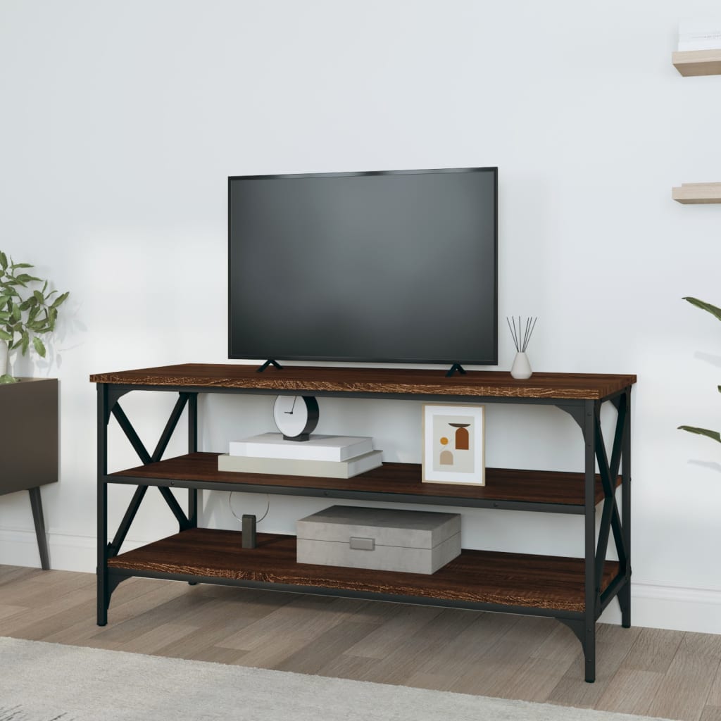 Comodă TV, stejar maro, 100x40x50 cm, lemn prelucrat GartenMobel Dekor