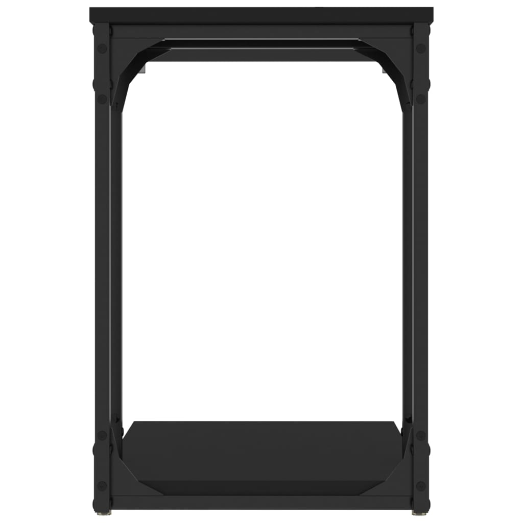 Masă laterală, negru, 50x35x52 cm, lemn compozit GartenMobel Dekor