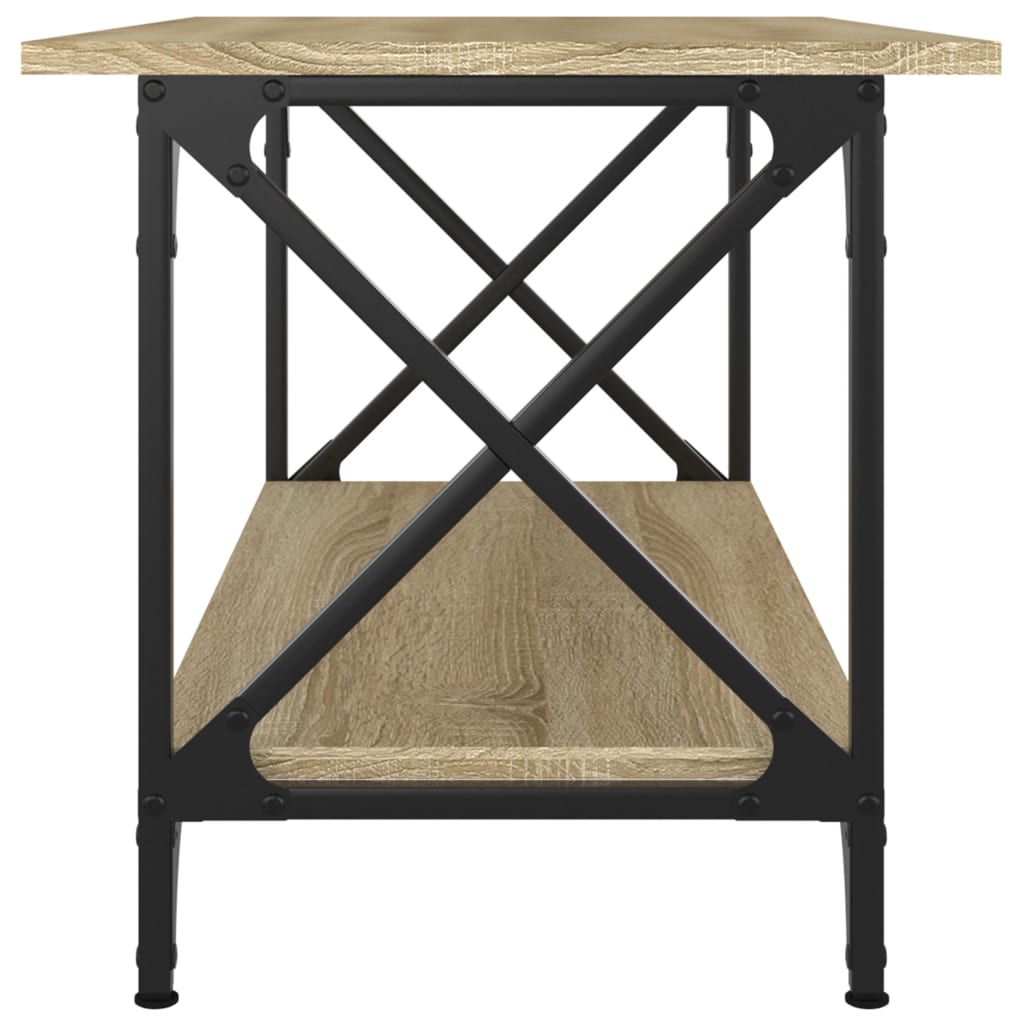 Măsuță cafea, stejar sonoma, 80x45x45 cm lemn prelucrat și fier GartenMobel Dekor