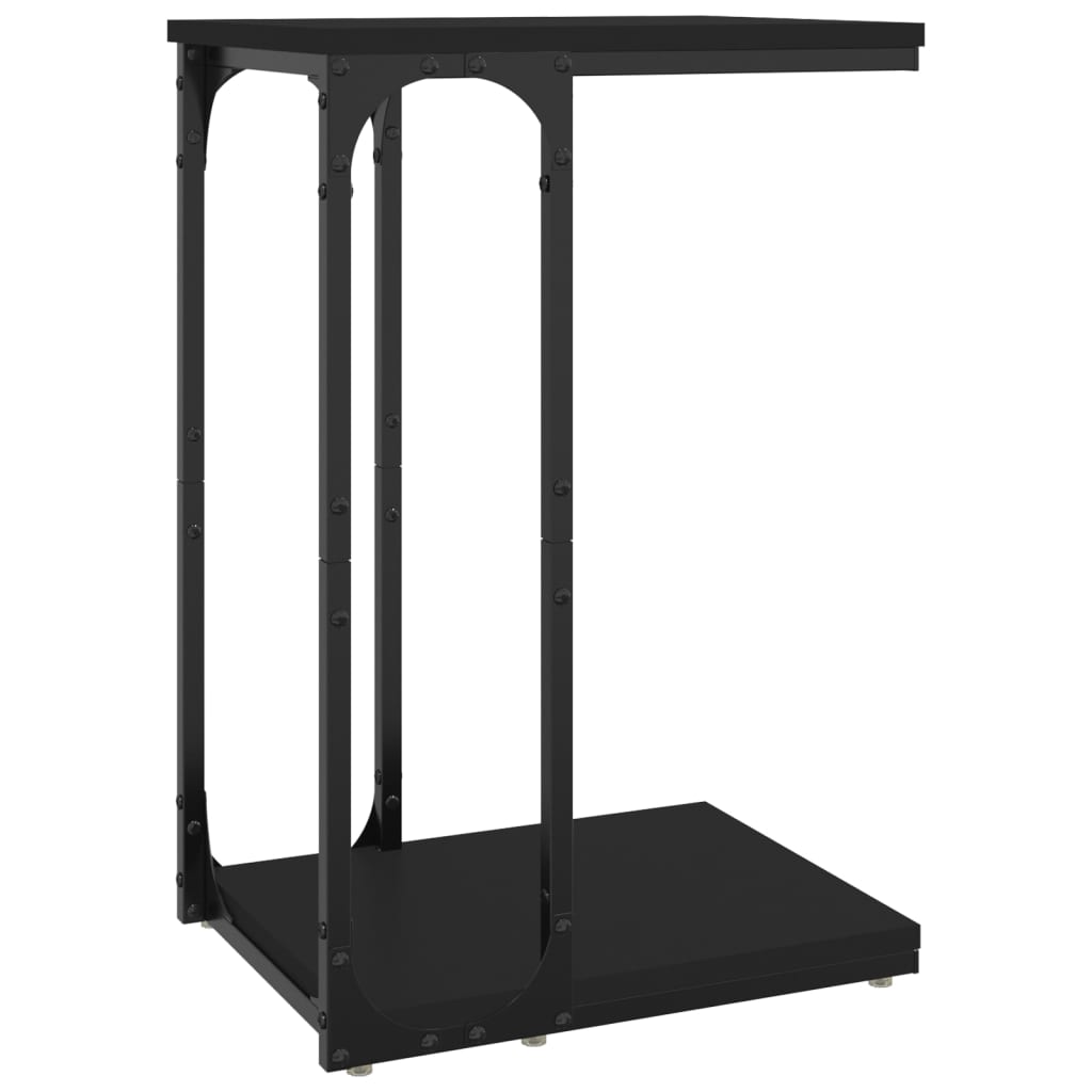 Măsuță laterală, negru, 40x30x60 cm, lemn prelucrat GartenMobel Dekor