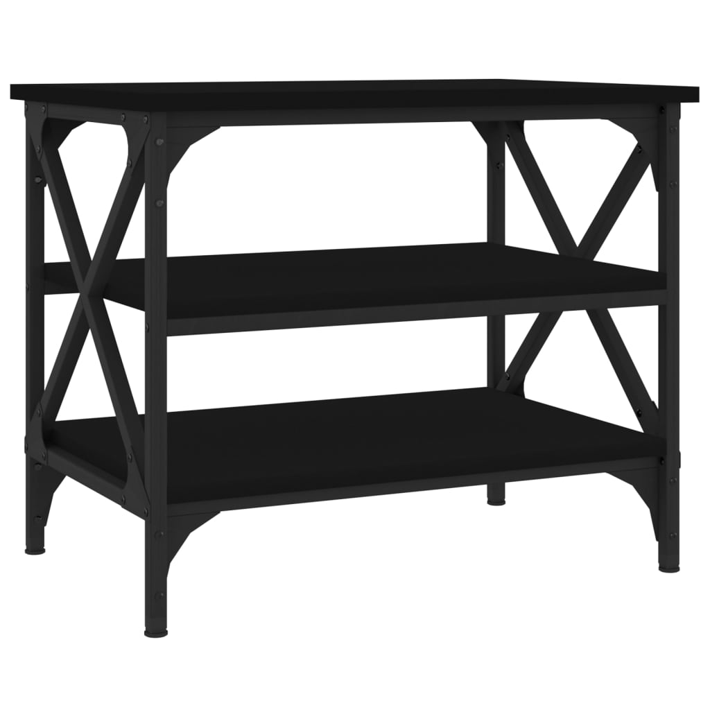 Măsuță laterală, negru, 55x38x45 cm, lemn prelucrat GartenMobel Dekor