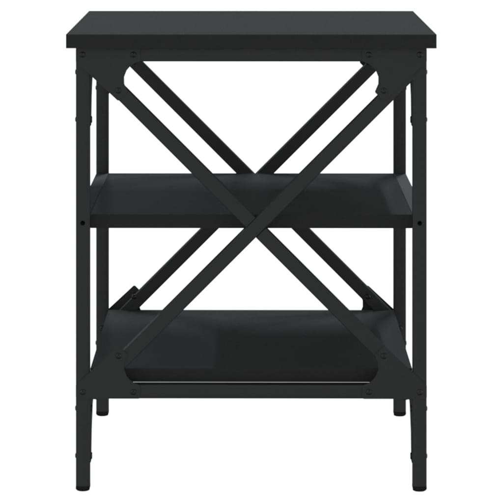 Mese laterale, 2 buc., negru, 40x42x50 cm, lemn compozit GartenMobel Dekor