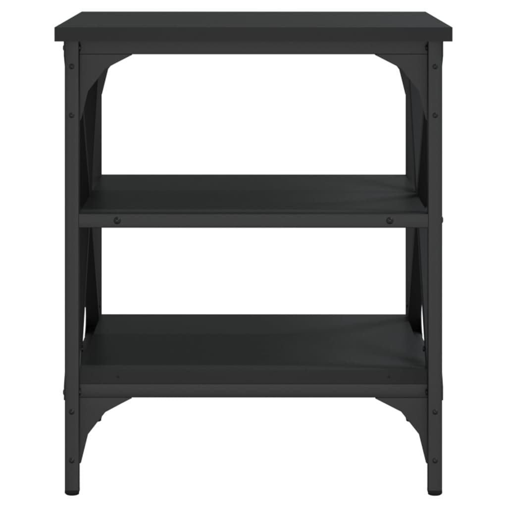 Mese laterale, 2 buc., negru, 40x42x50 cm, lemn compozit GartenMobel Dekor