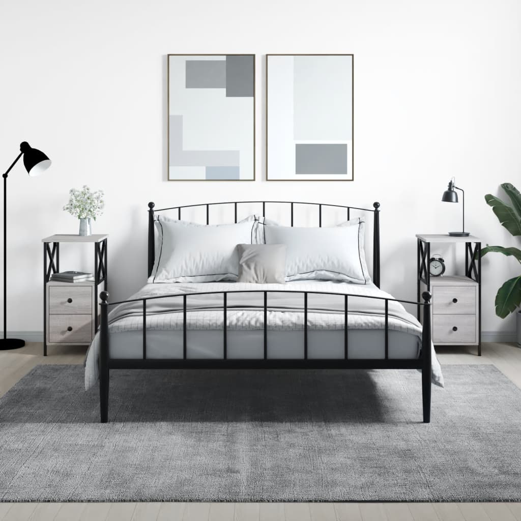 Noptiere, 2 buc., gri sonoma, 34x35,5x70 cm, lemn compozit GartenMobel Dekor