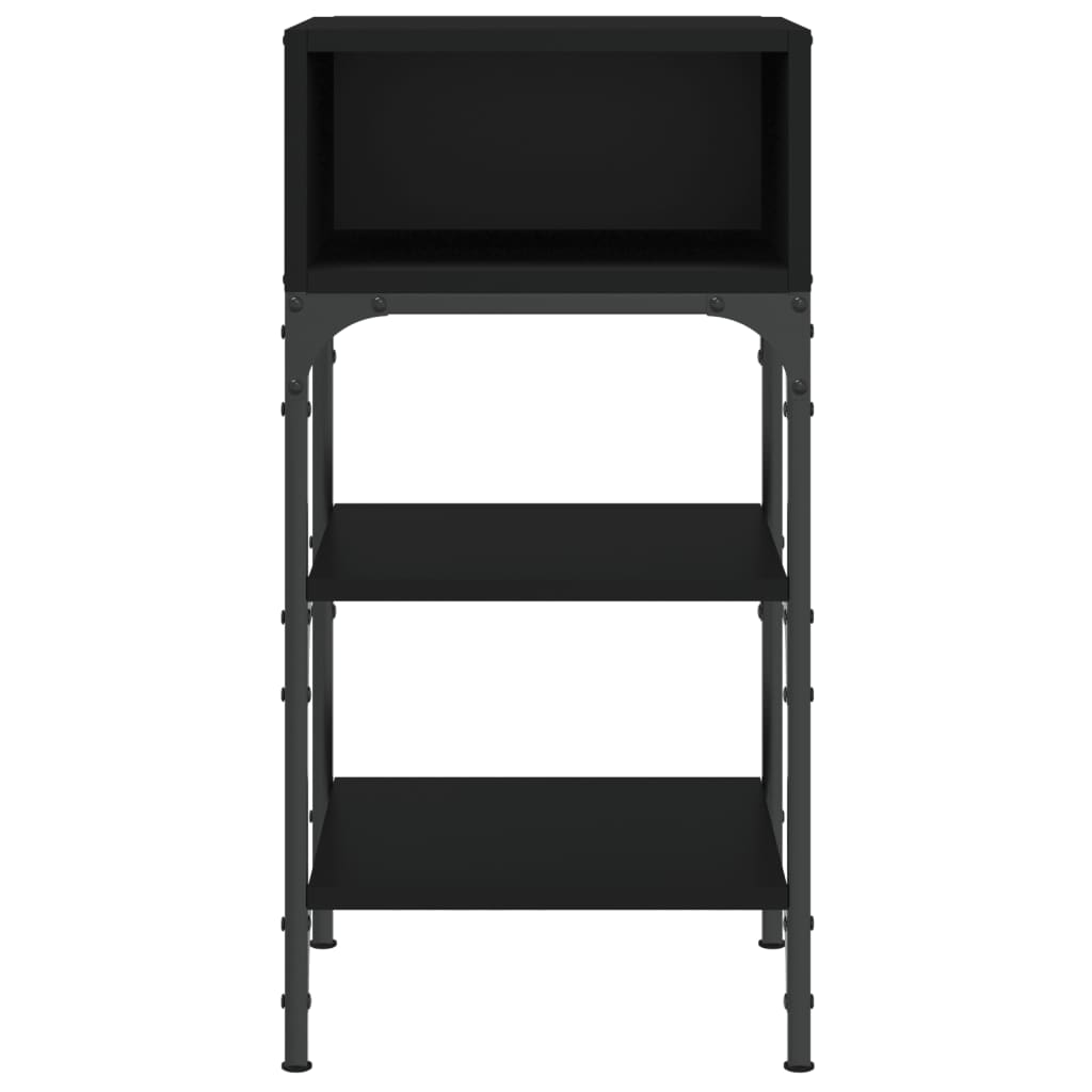 Noptiere, 2 buc., negru, 35x34,5x70 cm, lemn compozit GartenMobel Dekor