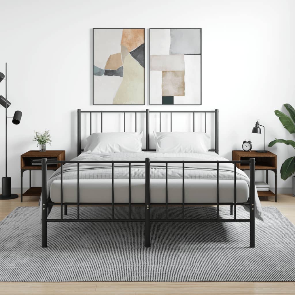 Noptiere, 2 buc., stejar maro, 40x41x50 cm, lemn compozit GartenMobel Dekor