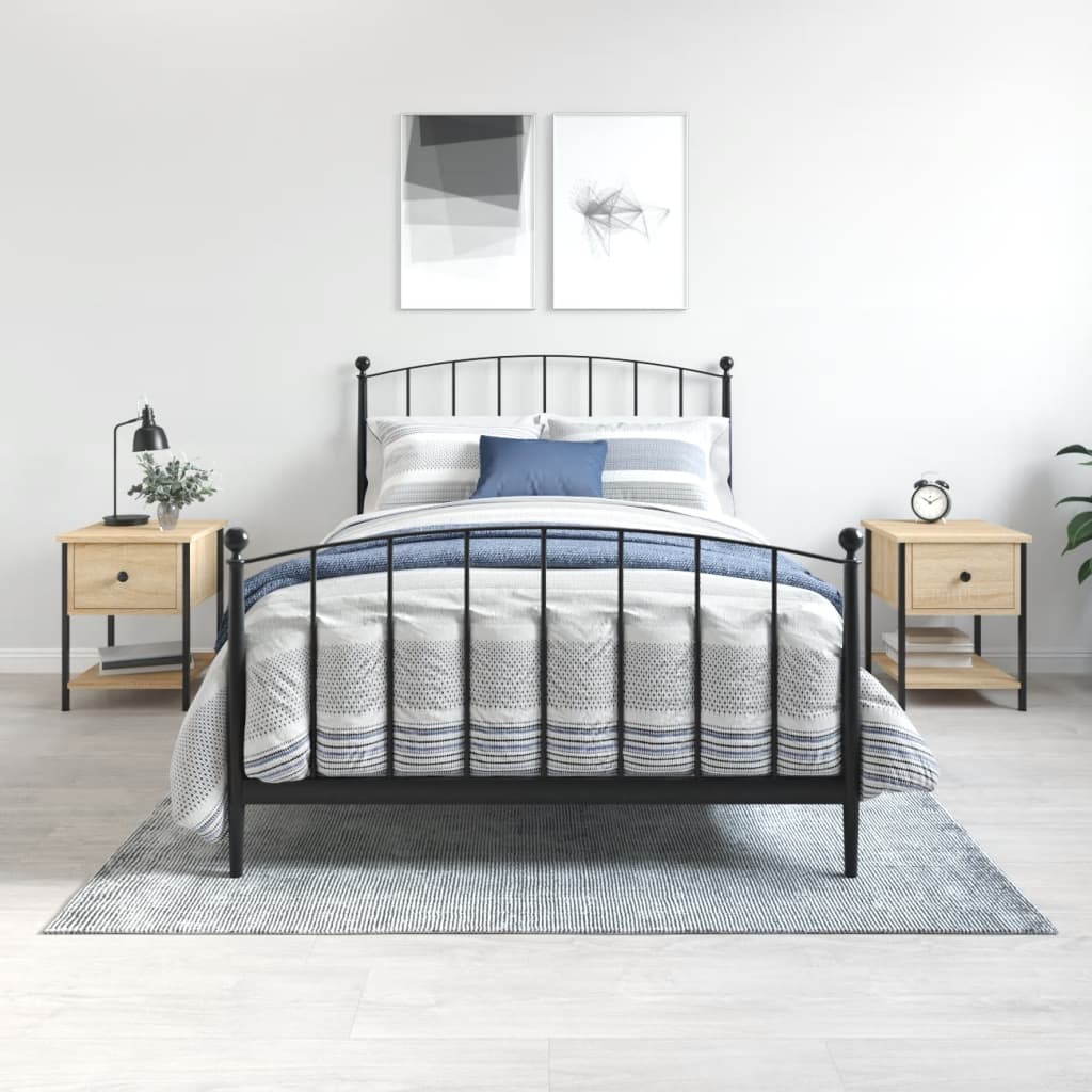 Noptiere, 2 buc., stejar sonoma, 34x35,5x45 cm, lemn compozit GartenMobel Dekor